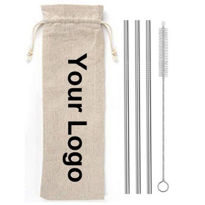 Stainless Steel Straws with Bag