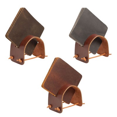 Real Leather Coaster Set