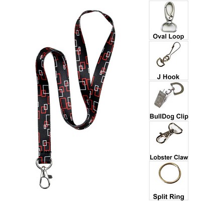 Full Color Imprint Smooth Dye-Sublimation Lanyard - 3/4"