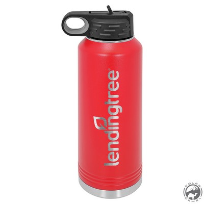 Powder Coated Red Travel Water Bottle