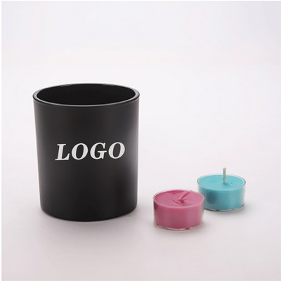 Elegant Black Glass Candle Holders