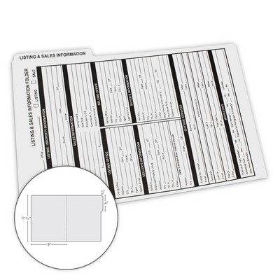 No Pocket File Folder with Left Tab