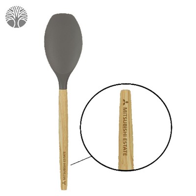 Scoop Silicone Spoon with Wooden Handle
