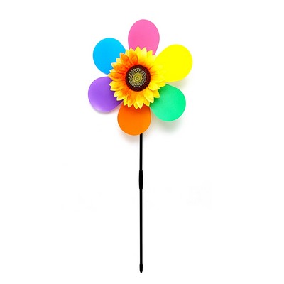 Six Color Sunflower Pinwheel