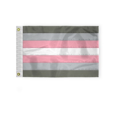 12''x18'' 1ply Nylon Demi girl Pride Deluxe Flag