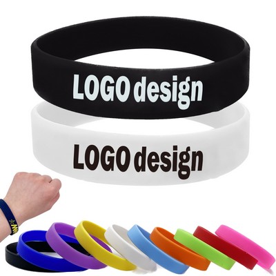 Silicone Bracelet Wristbands Screen Printed