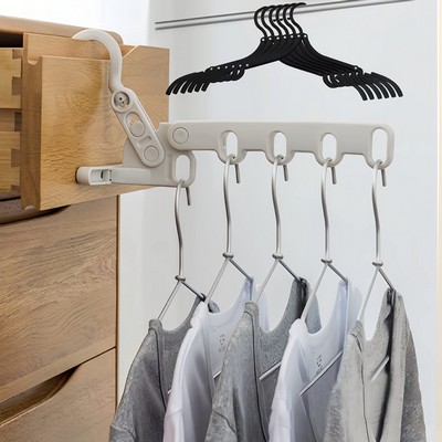 Folding Clothes Drying Rack with 5 Travel Hangers