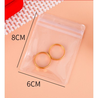 2.36 x 3.15 Inch Clear PVC Transparent Zip Lock Jewelry Bag