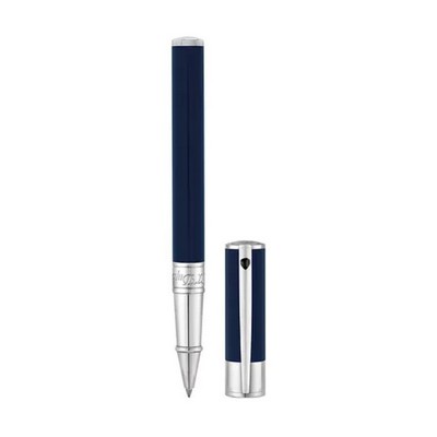 Luxury Line S.T.Dupont 'D' Initial Collection Blue & Chrome Rollerball
