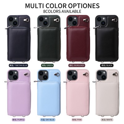For iPhone 15 14 13 Pro Max Case Detachable Wallet Case with Card Holder , Faux leather cover