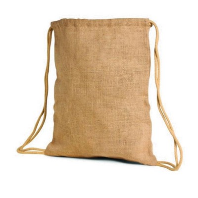 All Purpose Natural Jute Drawstring Backpack.
