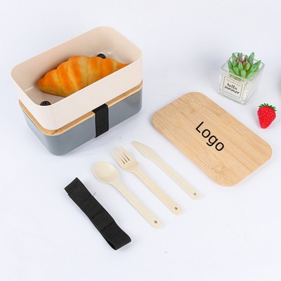 Bento Lunch Box With Bamboo Lid-Single Compartment