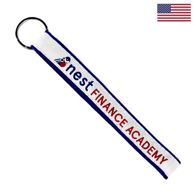 6-1/2" Woven Key Strap w/ Split Ring - "Elite" Weave