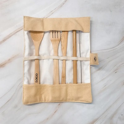 Portable Bamboo Tableware Set