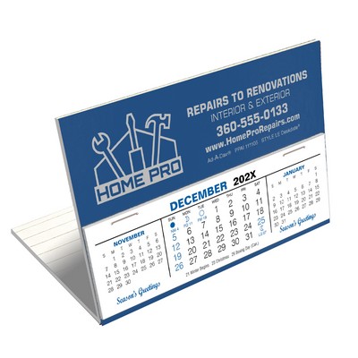 LE Deskdate® Desk Calendar, Blue - 35% OFF while supplies last