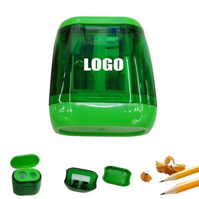 Translucent Dual Holes Pencil Sharpener