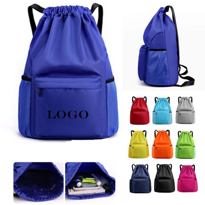 High-Capacity Drawstring Sports Backpack