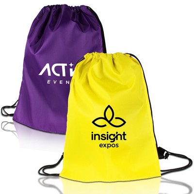 Drawstring Sportpack Bag With Overlapping Cape