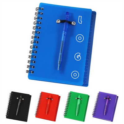 Portable Spiral Notebook With Pen