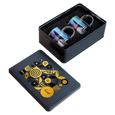 Asobu® Glass Coffee Mug Metallic Packaging Set