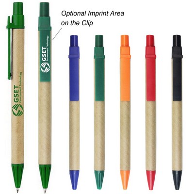 Eco-friendly Paper Barrel Retractable Pen