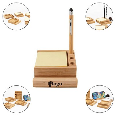 Bamboo Multifunctional Desk Holder