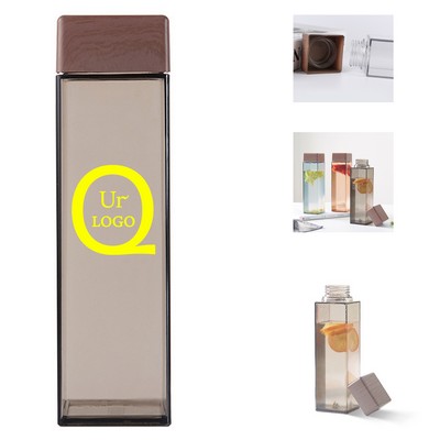 16Oz Plastic Rectangle Water Bottle