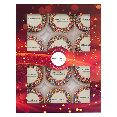 Luxury Chocolate Oreo® Gift Sets - 12 Piece - Printed Oreos® with Rainbow Nonpareils