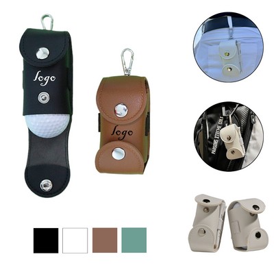MOQ100 PU Leather Golf Ball Waist Pouch Storage Bag