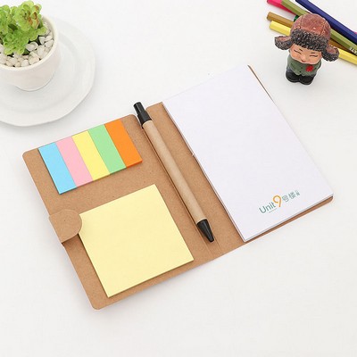 Sticky Notebook With Ballpoint Pen