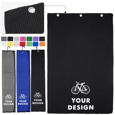 Microfiber Golf Towel With Carabiner Clip