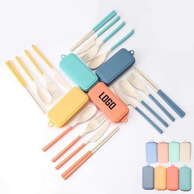 Wheat Straw Folding Cutlery Set