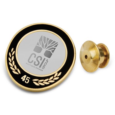 45 Years Milestone Lapel Pin W/ Silver Medallion