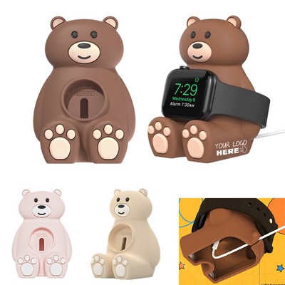 Cute Bear iWatch Charger Stand