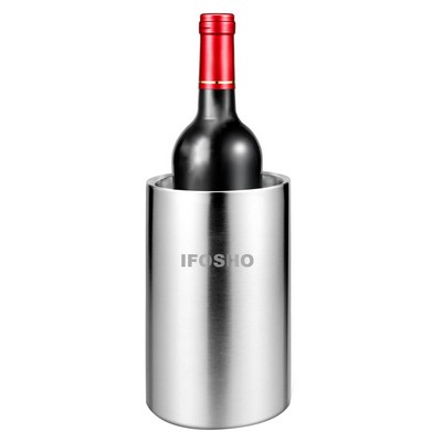 Stainless Steel Double Wall Wine Bottle Cooler Bucket