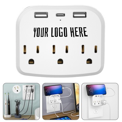 3-Outlet Extender with 3 Usb Power Strip