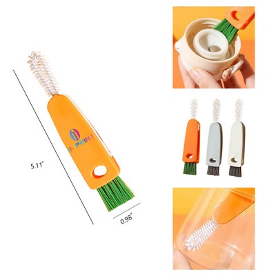 3 in 1 Tiny Bottle Cup Lid Detail Brush Straw Cleaner Tools