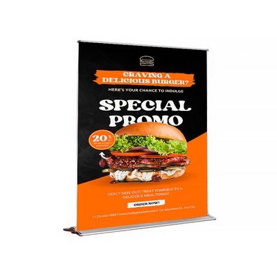 60"W x 80"H Monza™ Trak™ Retractable Banner Stand, Hardware Only