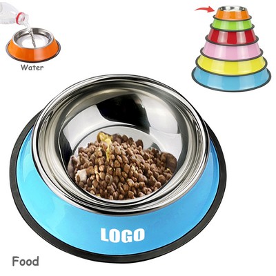 Colorful Steel Pet Bowl Food Tray