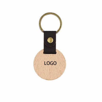 Beechwood Round Key Fob
