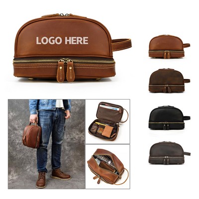 Genuine Leather Toiletry Bag