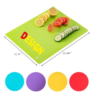 Flexible Plastic Cutting Board Mats with Food Icons