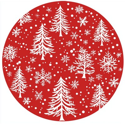 Full Size Full Color Digital Printing Christmas Tree Mat Diam 47"