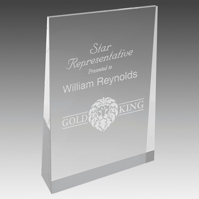 4.5" x 7" Silver Acrylic Wedge