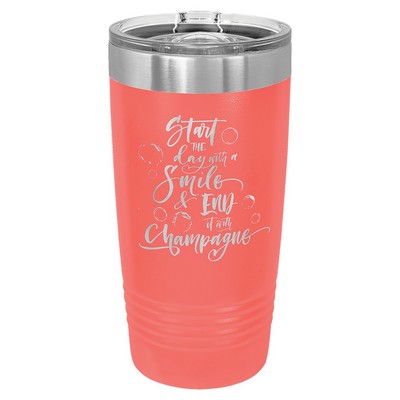 Polar Camel 20 oz. Coral Insulated Ringneck Tumbler