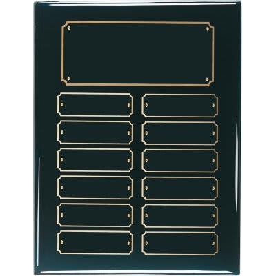 12 Plate Black Piano Finish Completed Perpetual Plaque