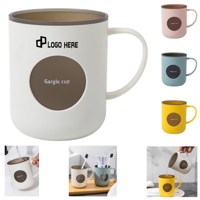 Double-Walled Plastic Household Toothbrush Cup Mug