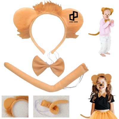 Lion Ears Costume Headband Set