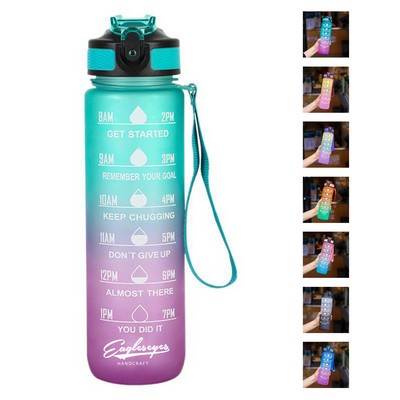 32 Oz Water Bottle with Time Marker