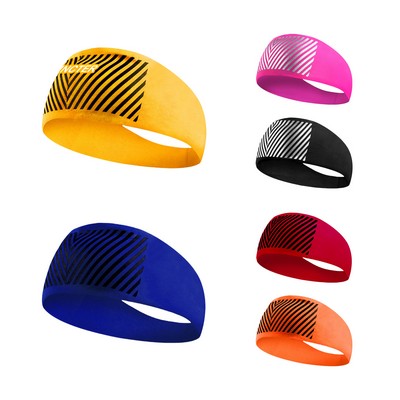 High Elastic Sweat Absorbing Air-permeable Wide Headband